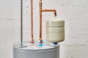 A neat water heater installation.